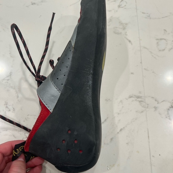 Size 10/43 Men La Sportiva Nago Men's Climbing Shoes - Red - Rock Gym - Preowned - Picture 8 of 8